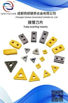 Inserti di carburo cimentato rivestiti in CVD/PVD per inserti di raschiatura di tubi serie
